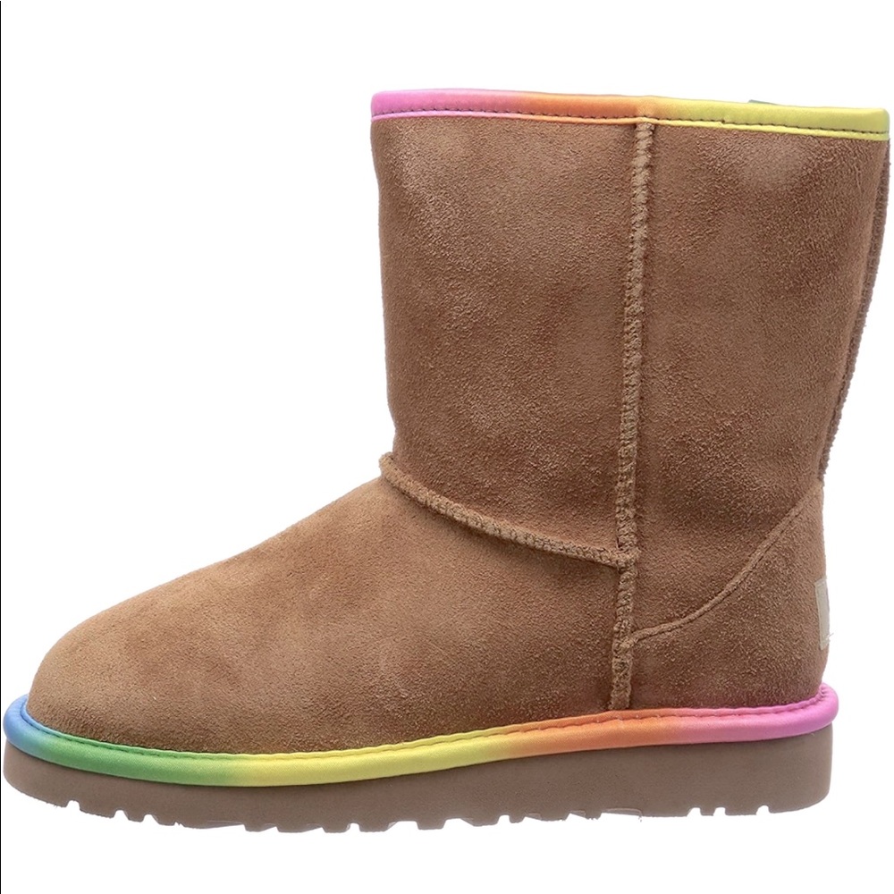 Chestnut & Rainbow UGG Boots Big Girl Size 3
